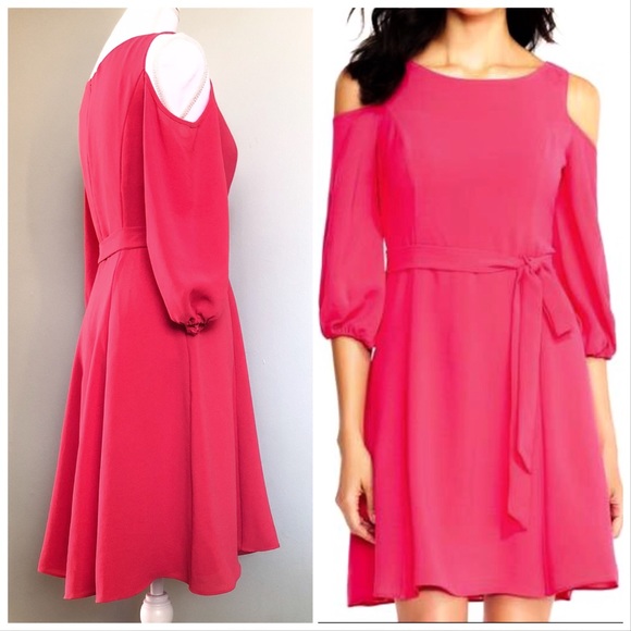 Adrianna Papell Dresses & Skirts - NWT Adrianna Papell Fit Flare Cold Shoulder Dress